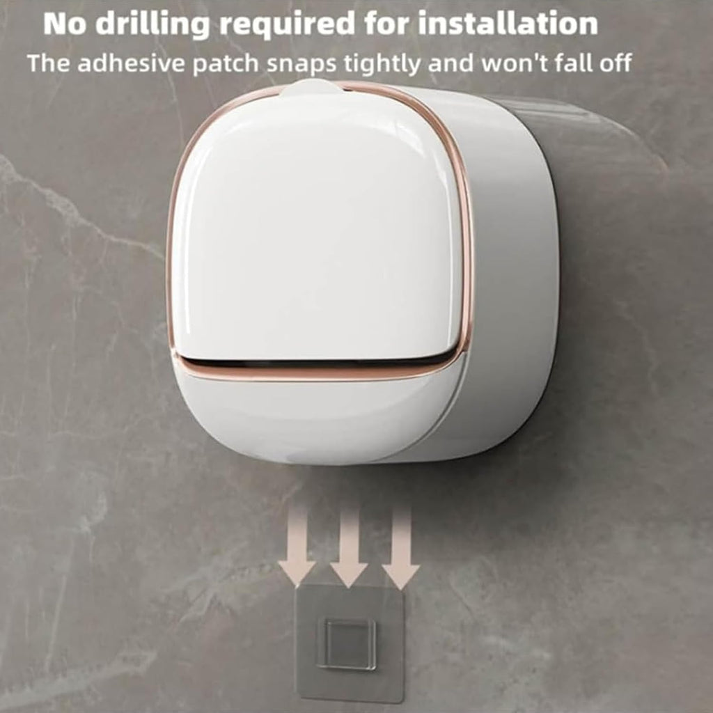 Luxury Soap Holder With Drain Tray – Wall Mounted Soap Case Box Designed To Keep Your Soap Bars Dry And Long Lasting (Random Color)