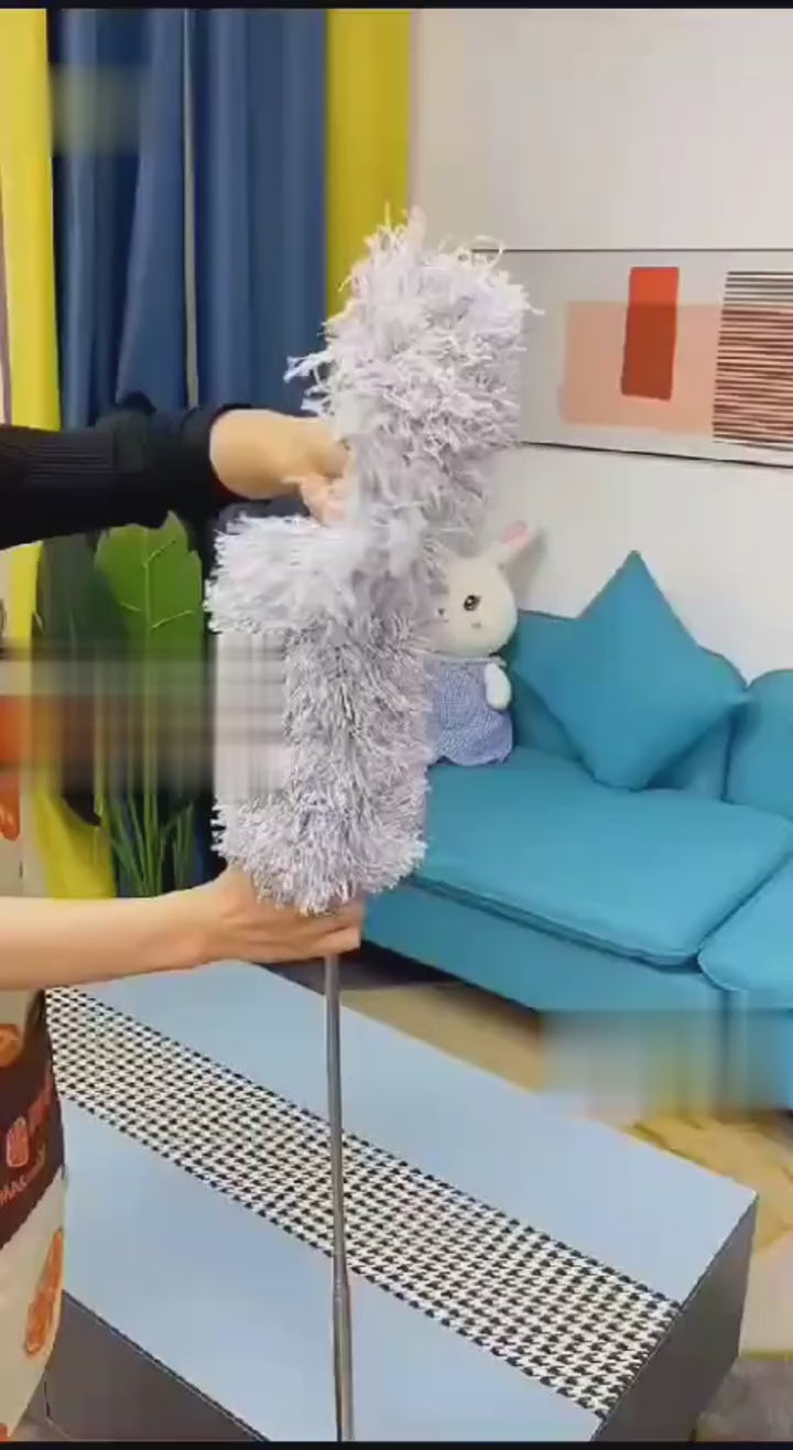 Microfiber Fan Duster | Telescopic Extendable Gray Duster | 360 Flexible Dirt & Dust Duster For Home Office Use | Micro Fiber Duster